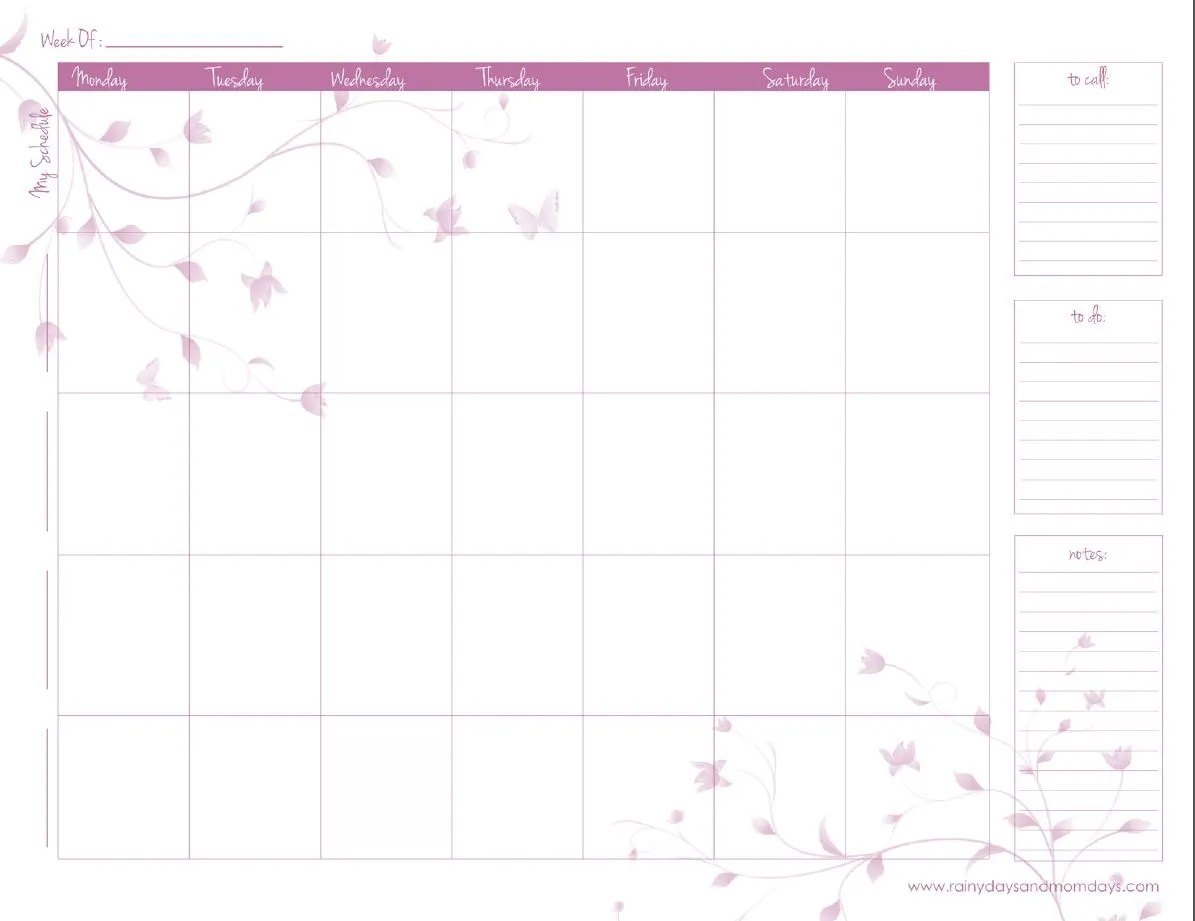 free downloadable planner pages