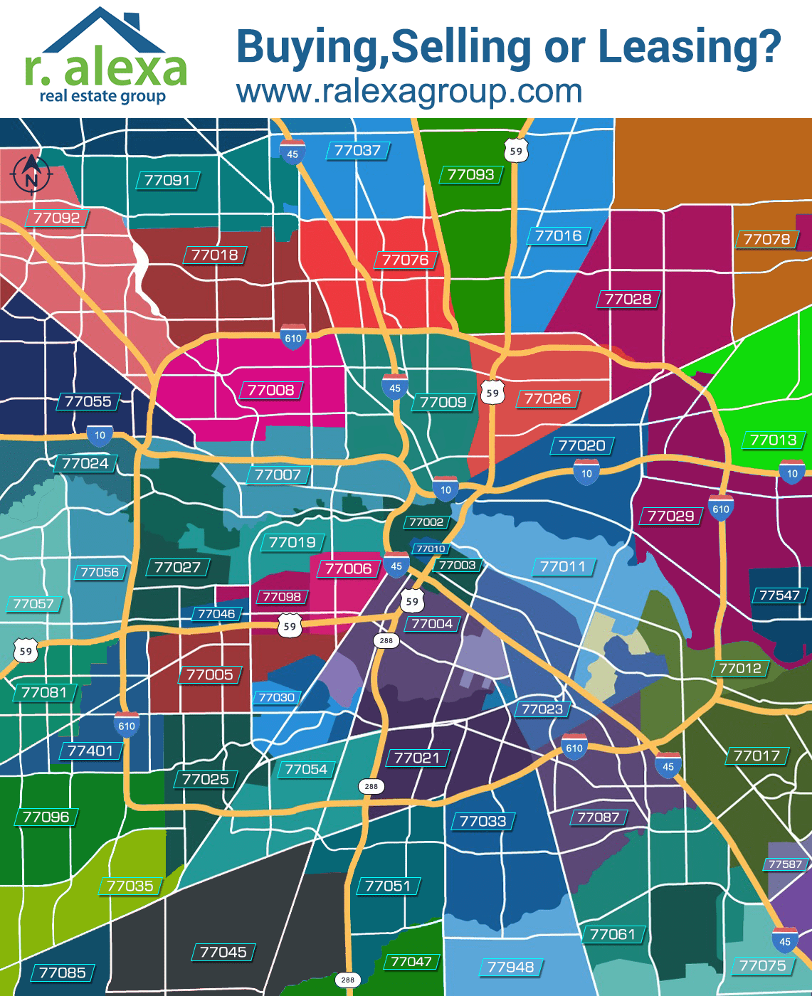 Perhaps you've received mail from a stranger and want to narrow down whe. Houston Zip Code Map R Alexa Group Houston Real Estate
