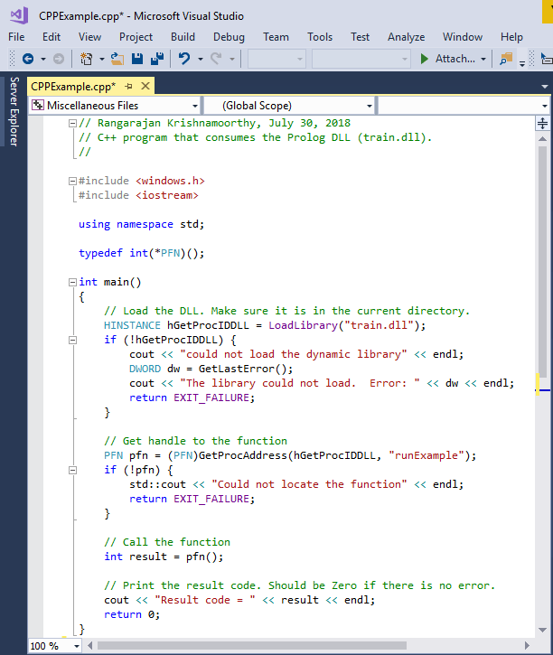 Sicstus Prolog Building A Windows Dll Rangarajan Krishnamoorthy On Programming And Other Topics