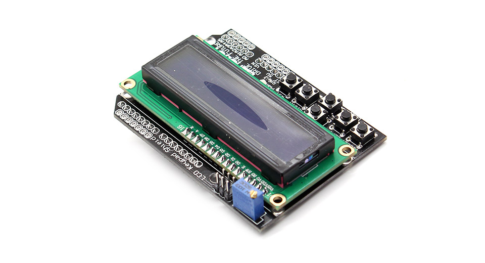 LCD1602 character LCD, input and output Scheda Espansione, LCD Keypad Shield per Arduino LCD1602 character LCD, input and output Scheda Espansione, LCD Keypad Shield per Arduino