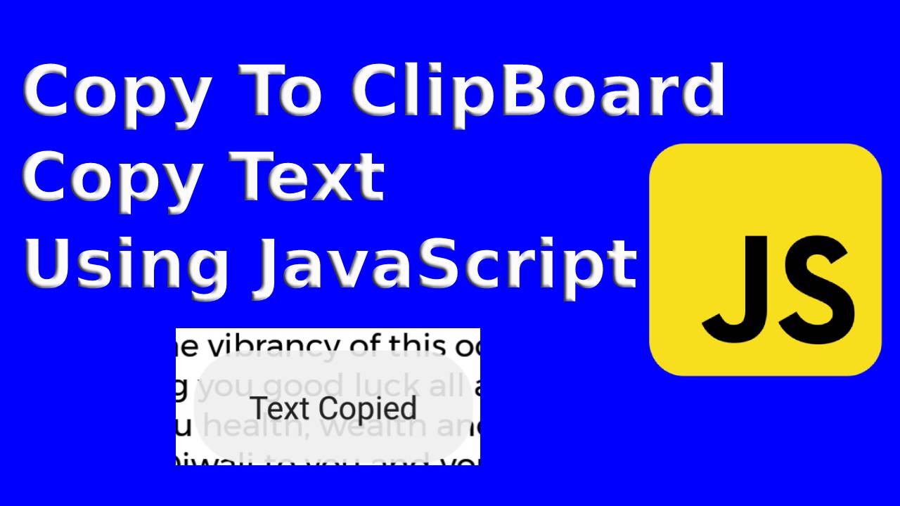 How to create copy to clipboard in JavaScript? ReadyMadeCode