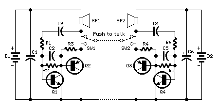 Simple Intercom Circuit Diagram Schematics - Circuit Diagram