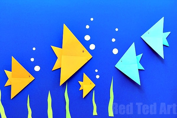 Review our instructions for the bird base if needed. Easy Fish Origami Red Ted Art Make Crafting With Kids Easy Fun