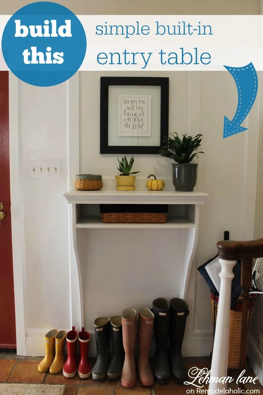 Your source for diy gas fire pit kits, lifetime warranted marine grade 316 stainless burners, complete propane and natural gas kits, fire table and fire pit . Remodelaholic | DIY Built-In Entryway Table with Board and