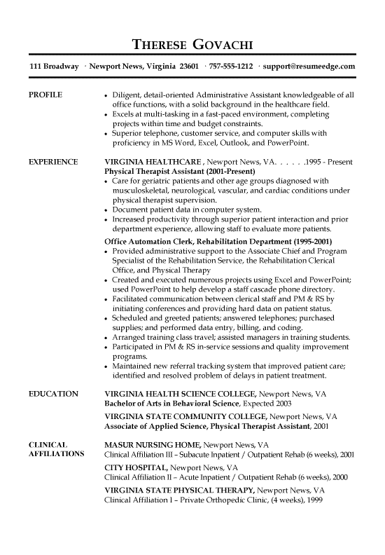 Front office receptionist resume example. Receptionist Resume Example