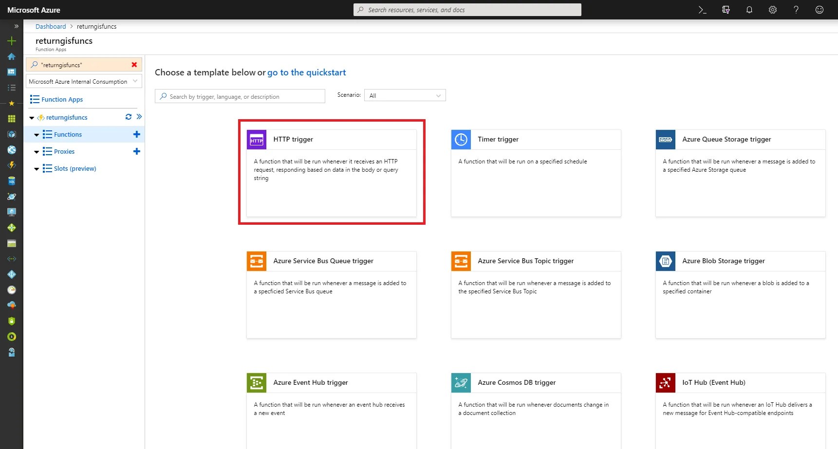 Azure Functions - Triggers - HTTP Trigger