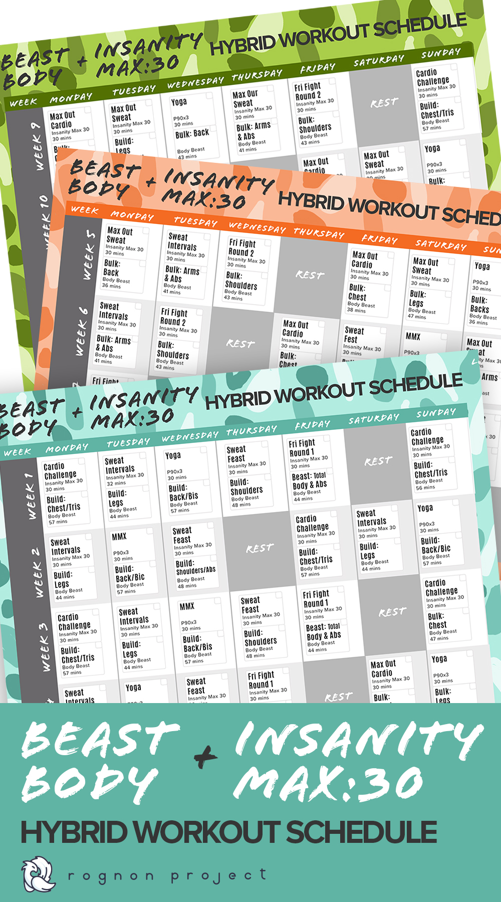 our family s current workouts beast body insanity max 30 hybrid workout schedule printable rognon project