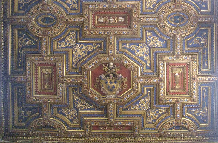 With italian church fresco painting, notably that of the baroque era. Baroque Ceilings