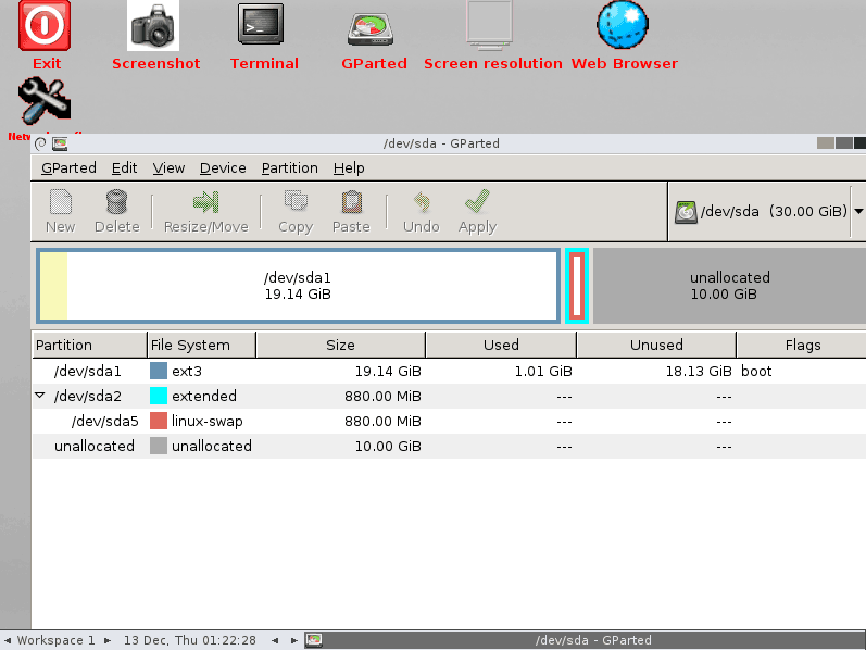 Use Gparted To Increase Disk Size Of A Linux Native Partition Welcome