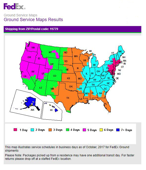 Ready to send a package with fedex ground? Fedex Ground Map