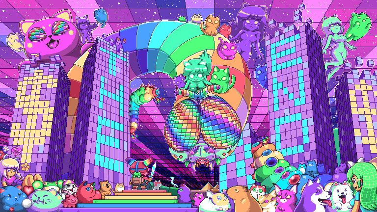 The End - Trippy Pixel Art Animation by Paul Robertson