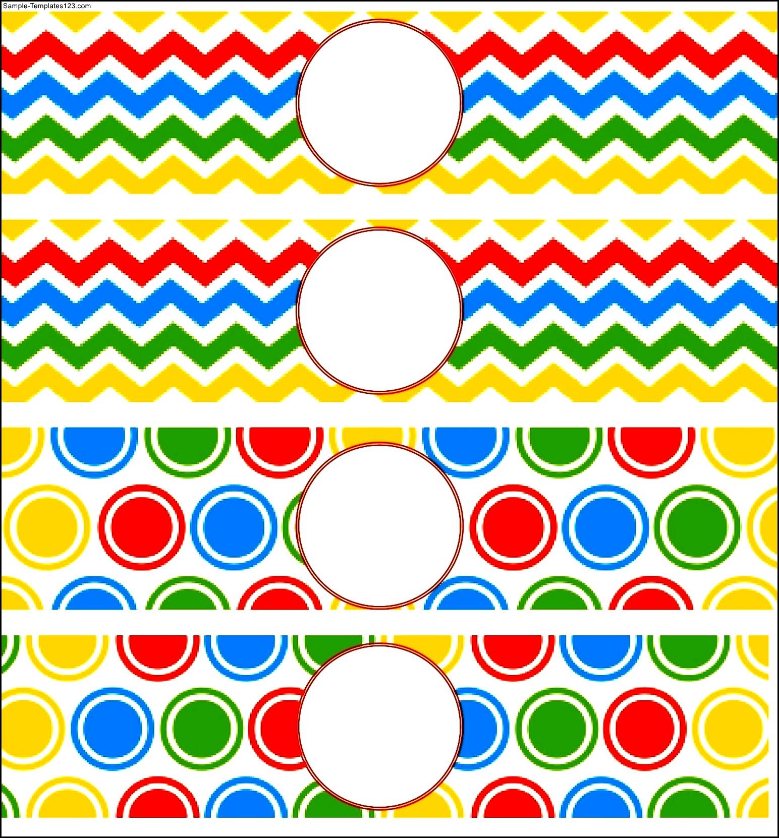 free blank water bottle label template sample templates