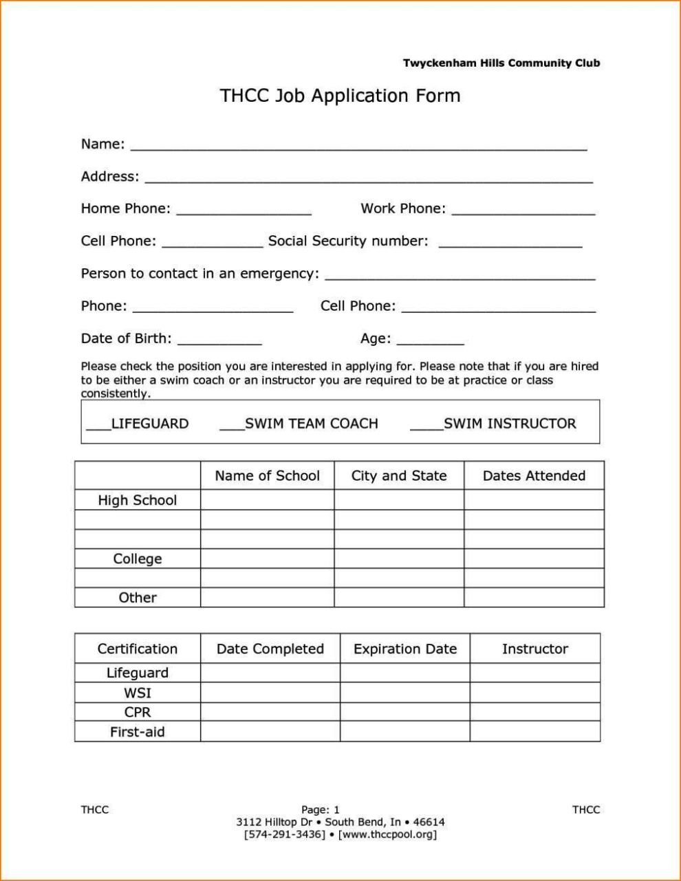 job application form template pdf sampletemplatess sampletemplatess
