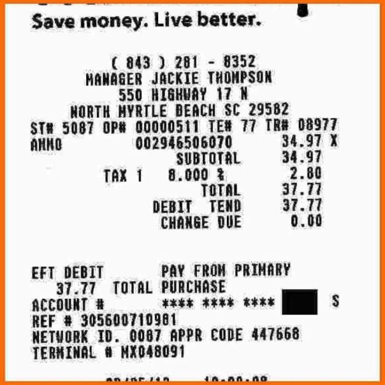 walmart receipt template sampletemplatess sampletemplatess