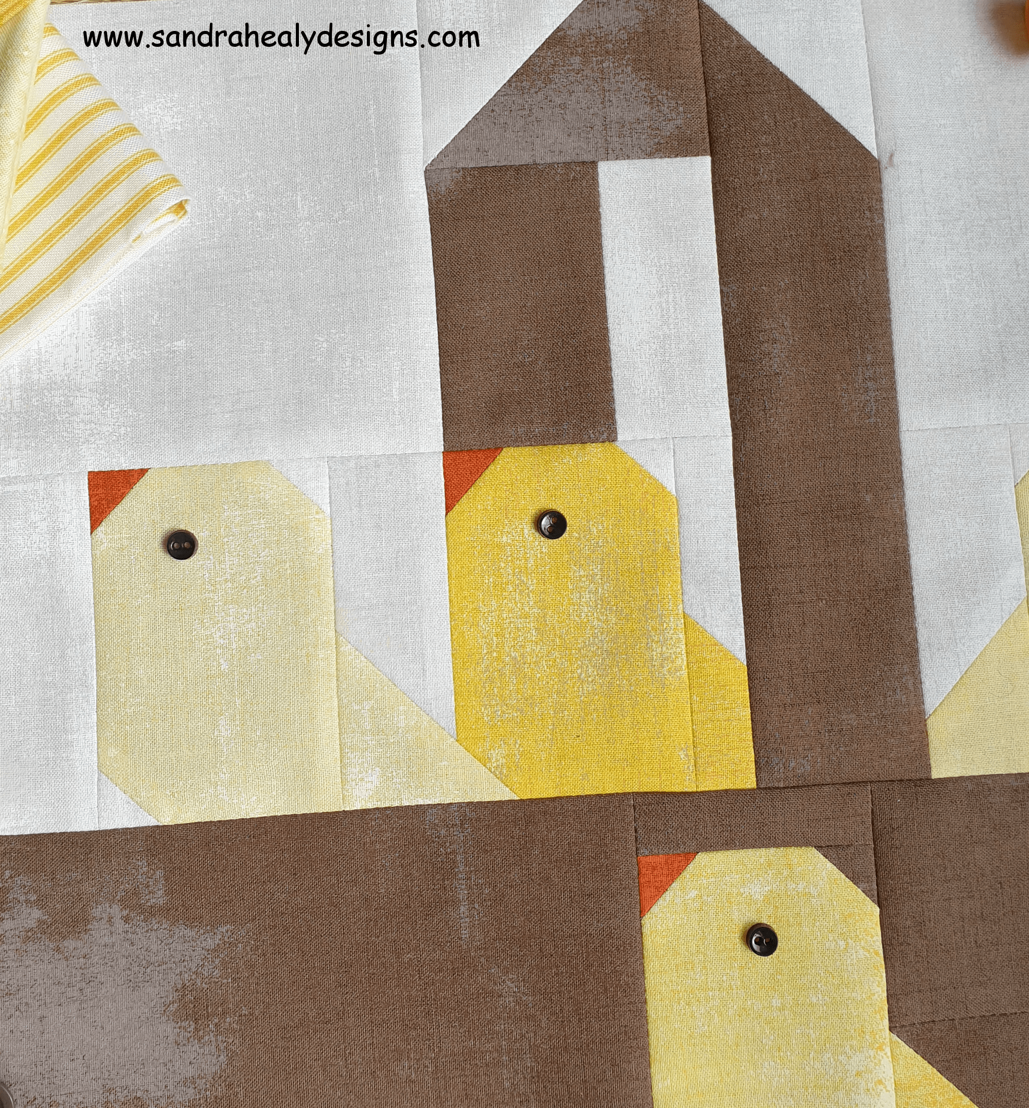 Easter Chicks Quilt Block Sandra Healy Designs Quilt Pattern Designer