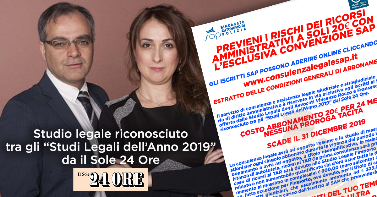 Previeni I Rischi Dei Ricorsi Amministrativi A Soli 20€ Con L'esclusiva Convenzione Sap 627_x_1200_jpg