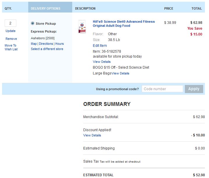 petsmart science diet advanced fitness