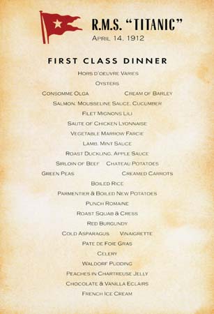 First class on board titanic was the ultimate in luxury. Titanic 3D come dinner. L'ultima cena riproposta dopo 100 anni