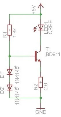0.7v transistor driver current Do constant LED power simple Building 0.7v transistor driver current Do constant LED power simple Building