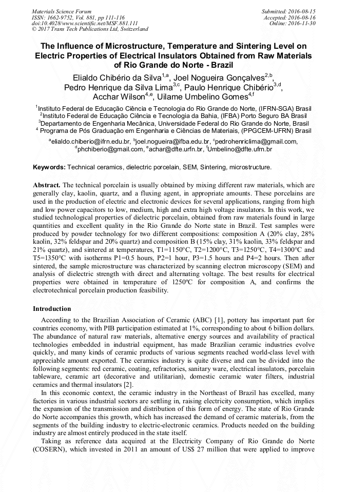 In stafford, tx, for dependable services. The Influence Of Microstructure Temperature And Sintering Level On Electric Properties Of Electrical Insulators Obtained From Raw Materials Of Rio Grande Do Norte Brazil Scientific Net