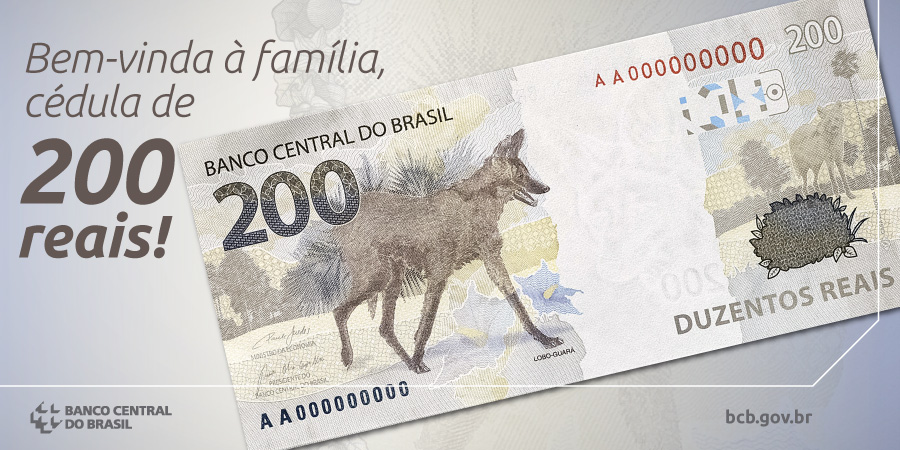 Banco Central Divulga Desenho Da Cedula De R 200 Com Lobo Guara