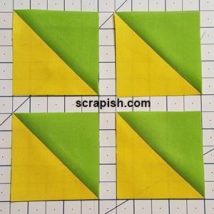 Sometimes it's called the magic 8 method. Half Square Triangles Tutorial