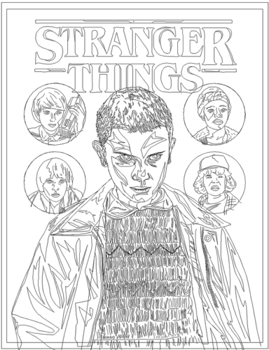 free printable stranger things coloring pages