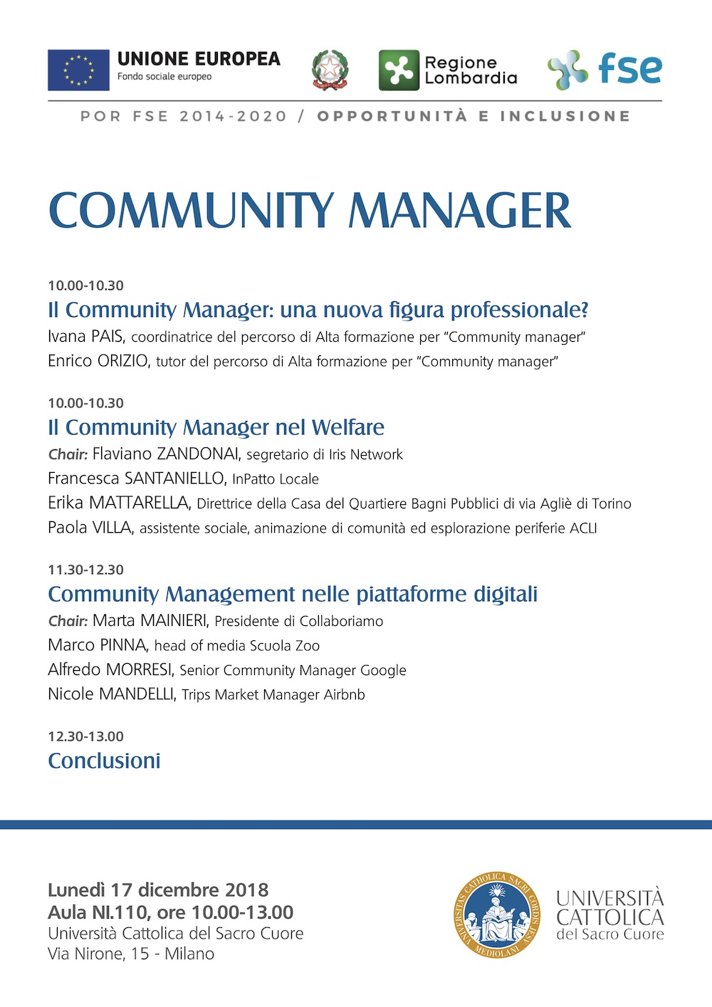 Community Manager: A Milano Il Seminario Conclusivo Del Corso Dell'università Cattolica - Secondo Welfare 1414_x_1000_jpg