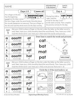 Segmenting & Blending Nonsense Word Fluency Practice Level A - Second