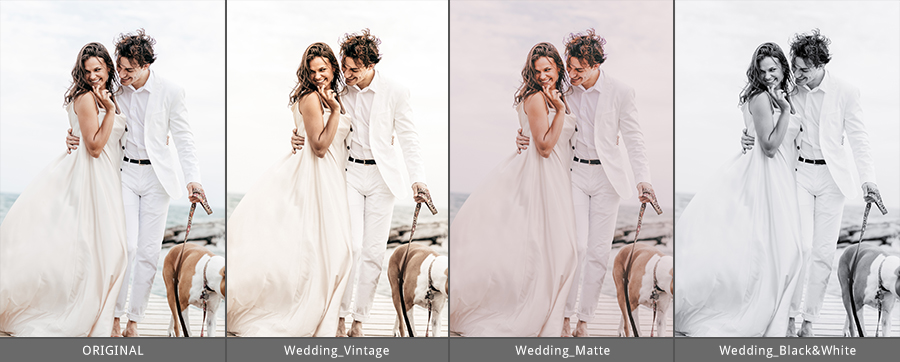 5 trending editing styles · light & airy · dark & moody · warm & desaturated · film: Wedding Photo Editing Tips Shootzilla
