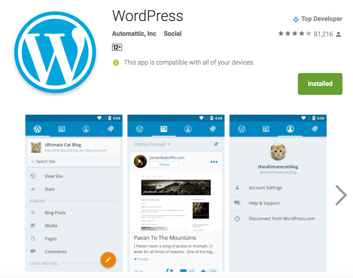 The popular blogging platform is now available in the android market for those journalists on the go using android phones. Top Android Apps for Bloggers To Make Blogging Easier