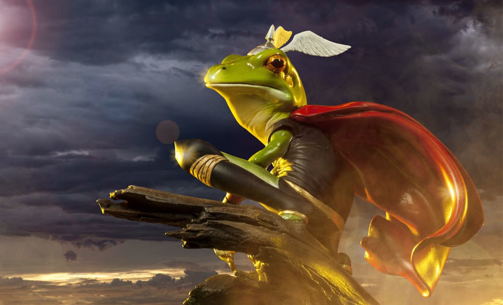 Facebook logo · twitch logo . Marvel Thor Frog Diorama by Sideshow Collectibles