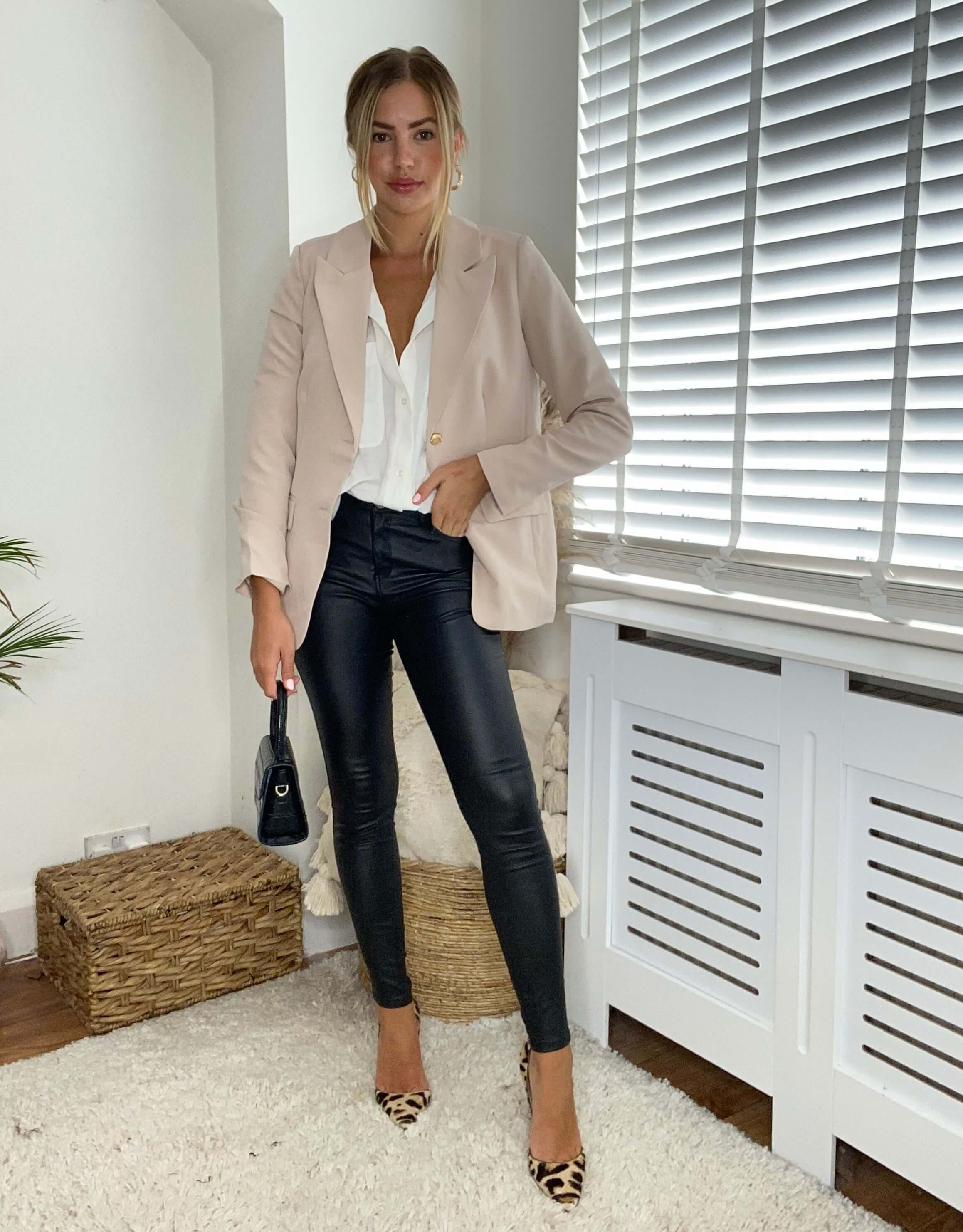 Nude blazer outfit Clearance