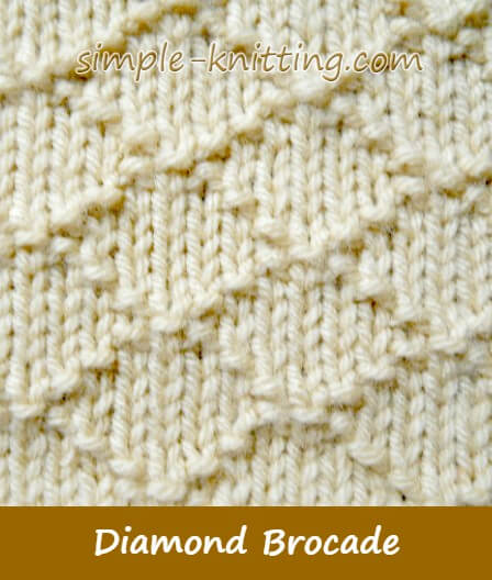 From cozy sweaters to colorful scarves, these knitting patterns cater to every skill level and offer a variety of stitches to try in every project. Diamond Brocade Stitch Pattern