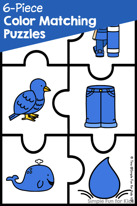 6 piece color matching puzzles simple fun for kids