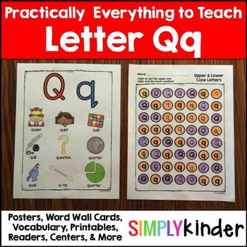 letter q alphabet printables and centers simply kinder