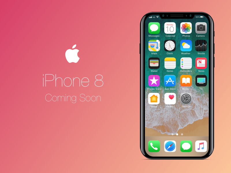 iPhone 8 Concept Mockup Sketch freebie Download free