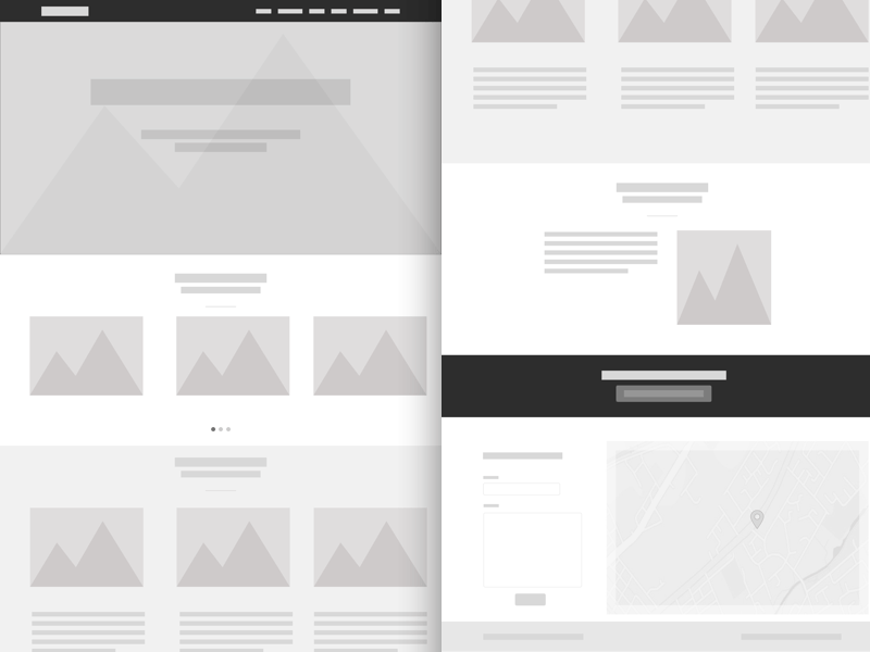 Sample Website Wireframe Sketch freebie Download free