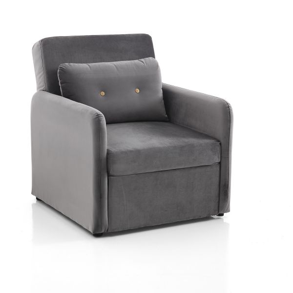 Piccola Poltrona Letto Singolo : Miyoko poltrona letto singolo con braccioli in TESSUTO ...