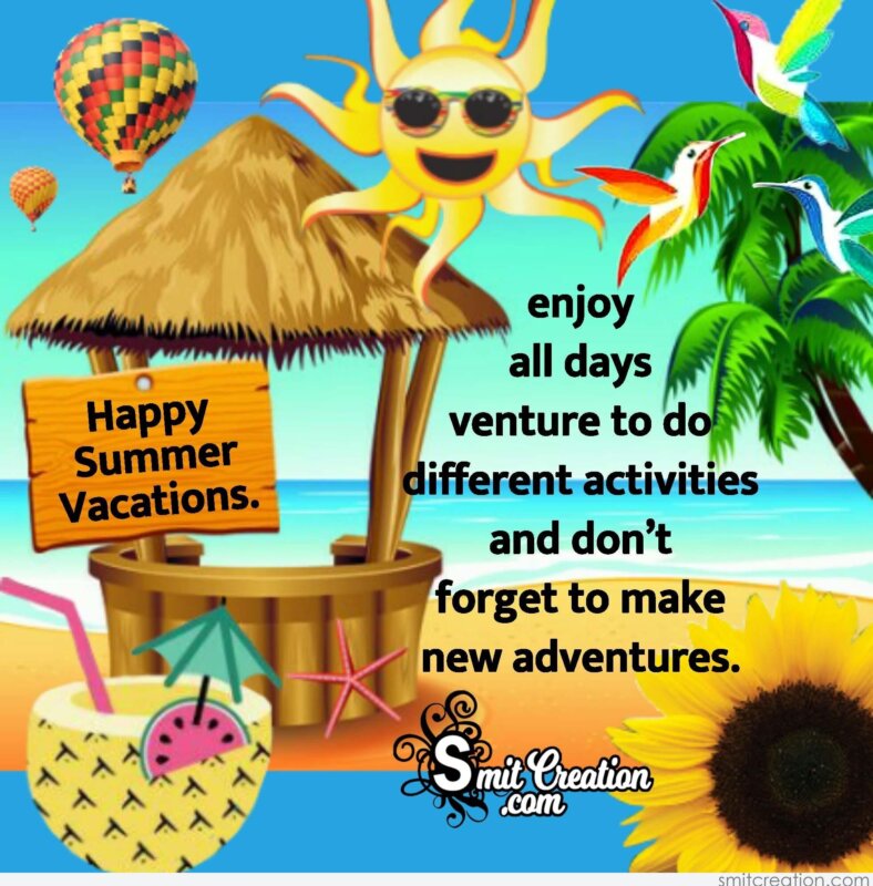 Take care with your vigorous children. Happy Summer Holidays - SmitCreation.com