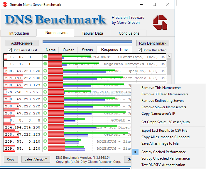 Domains durch was anderes, klar als lügner aus. DNS Benchmark screenshot and download at SnapFiles.com