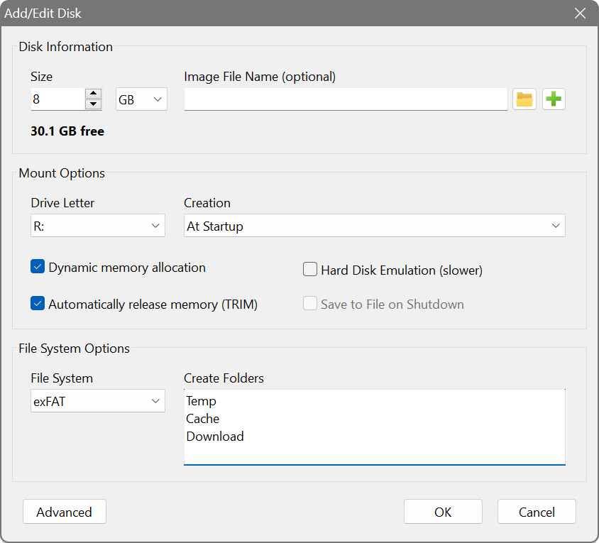 Sandisk ssd extreme portable v2 nvme 1tb external rate speed up to 1050mb/s. Softperfect Ram Disk High Performance Ram Drive For Windows
