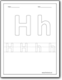 letter h worksheets alphabet h sound handwriting