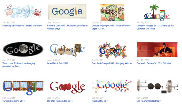Todos Los Doodles De Google En Un Solo Sitio