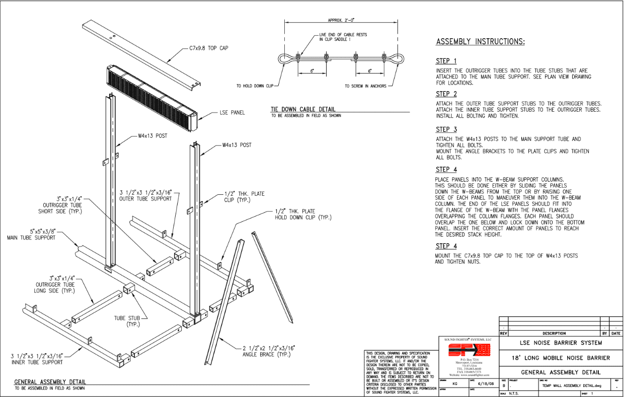 After a long time of use, the fan blades will gather dust and dirt, which will pile up and cause a clicking noise. Installing Mobile Noise Barrier Panels | Drawings