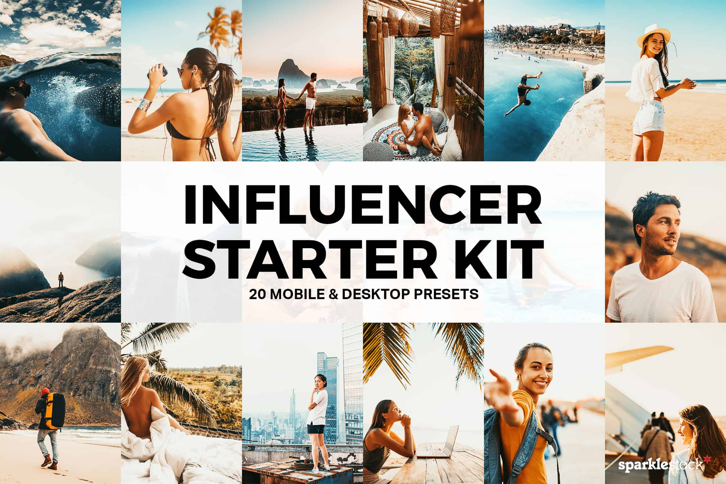Travel Influencer Starter Kit 20 Lightroom Presets and LUTs