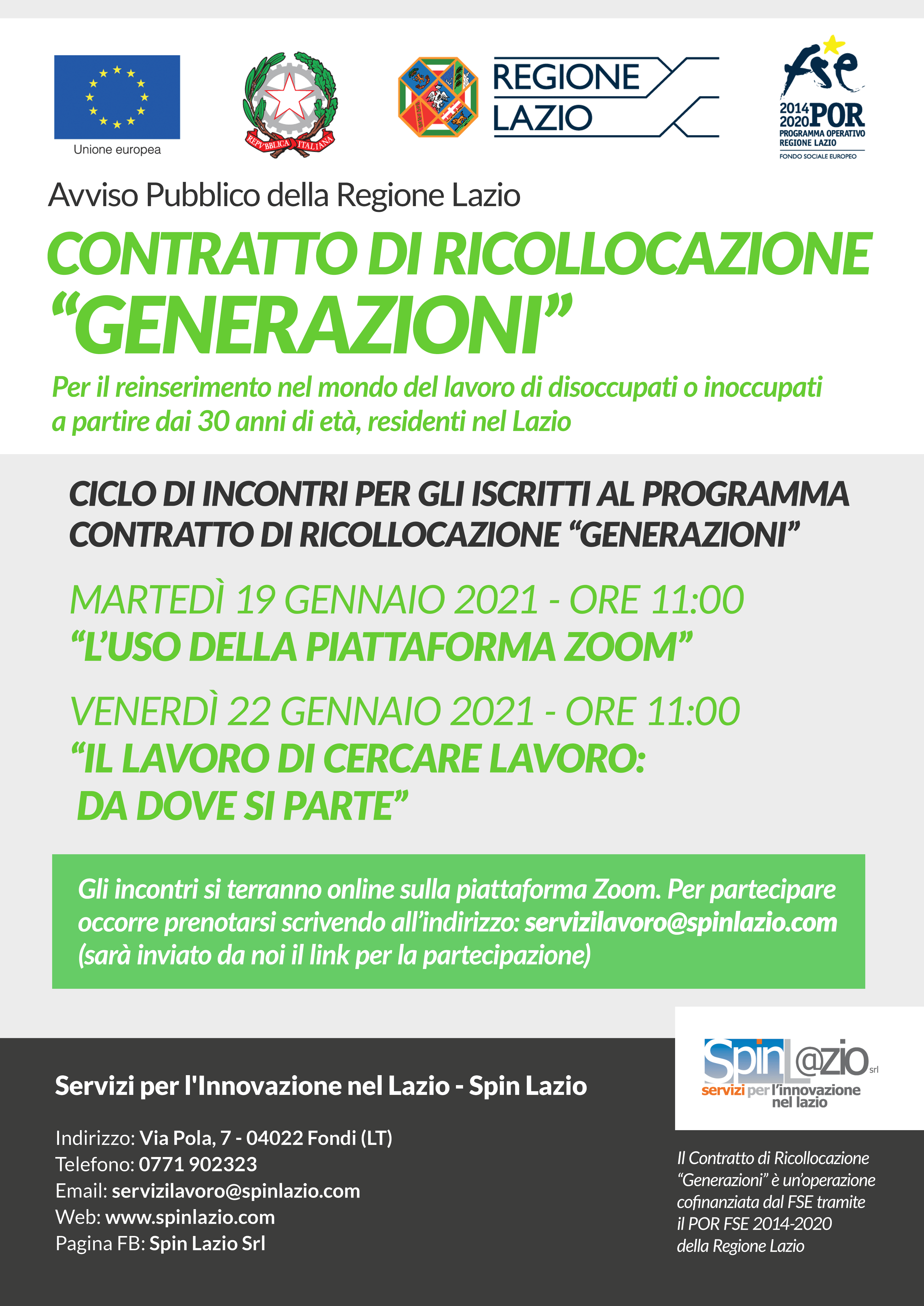 Contratto Di Ricollocazione “Generazioni”, Incontri Online Per Gli Iscritti Al Programma — Spin Lazio 4961_x_3508_png