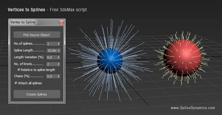 Free 3dsmax Scripts Plugins Spline Dynamics