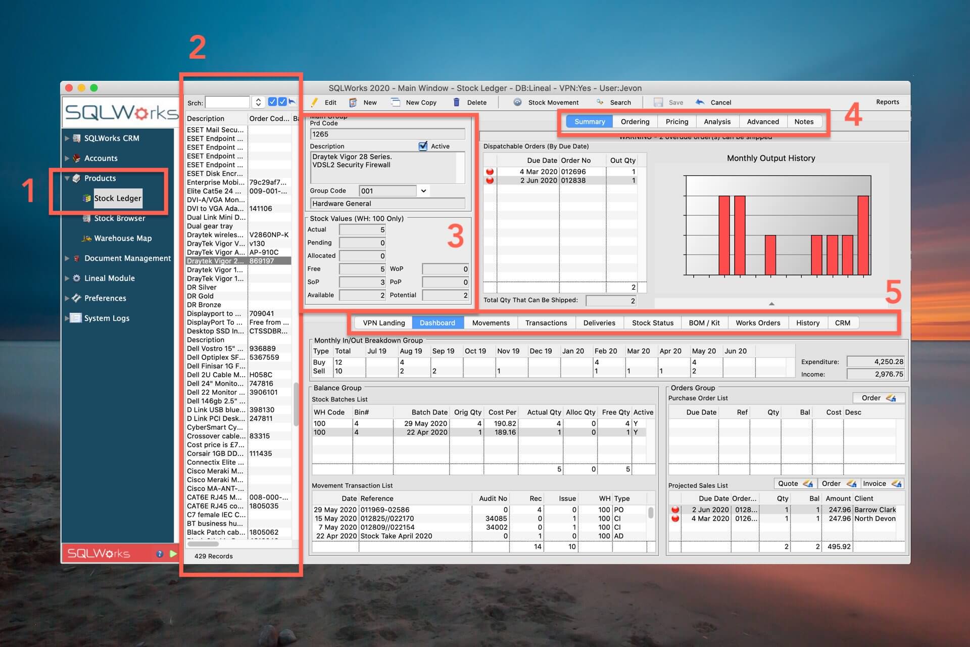 Fact Sheet Stock Ledger SQLWorks Business Software