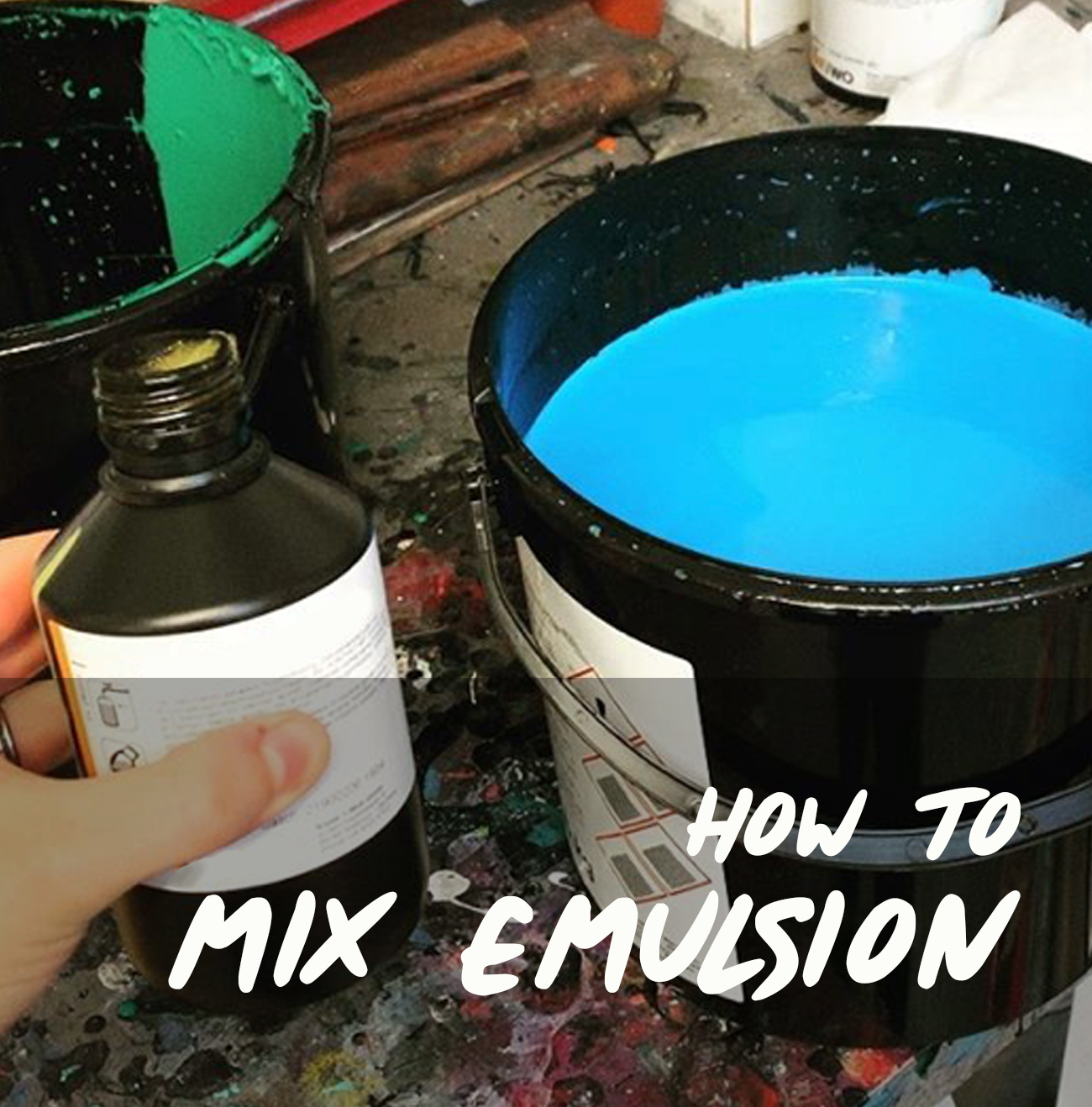 HOW TO MIX PHOTOSENSITIVE EMULSION SCREEN PRINT & EMBROIDERY NEWBURY